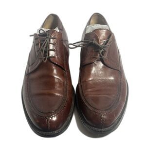 MENS JOHNSON&MURPHY Brown Leather Oxford Dress Shoes 9.5 M 15 4683